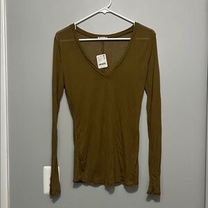 NWT Intimately Free People Long Sleeve V-Neck Top